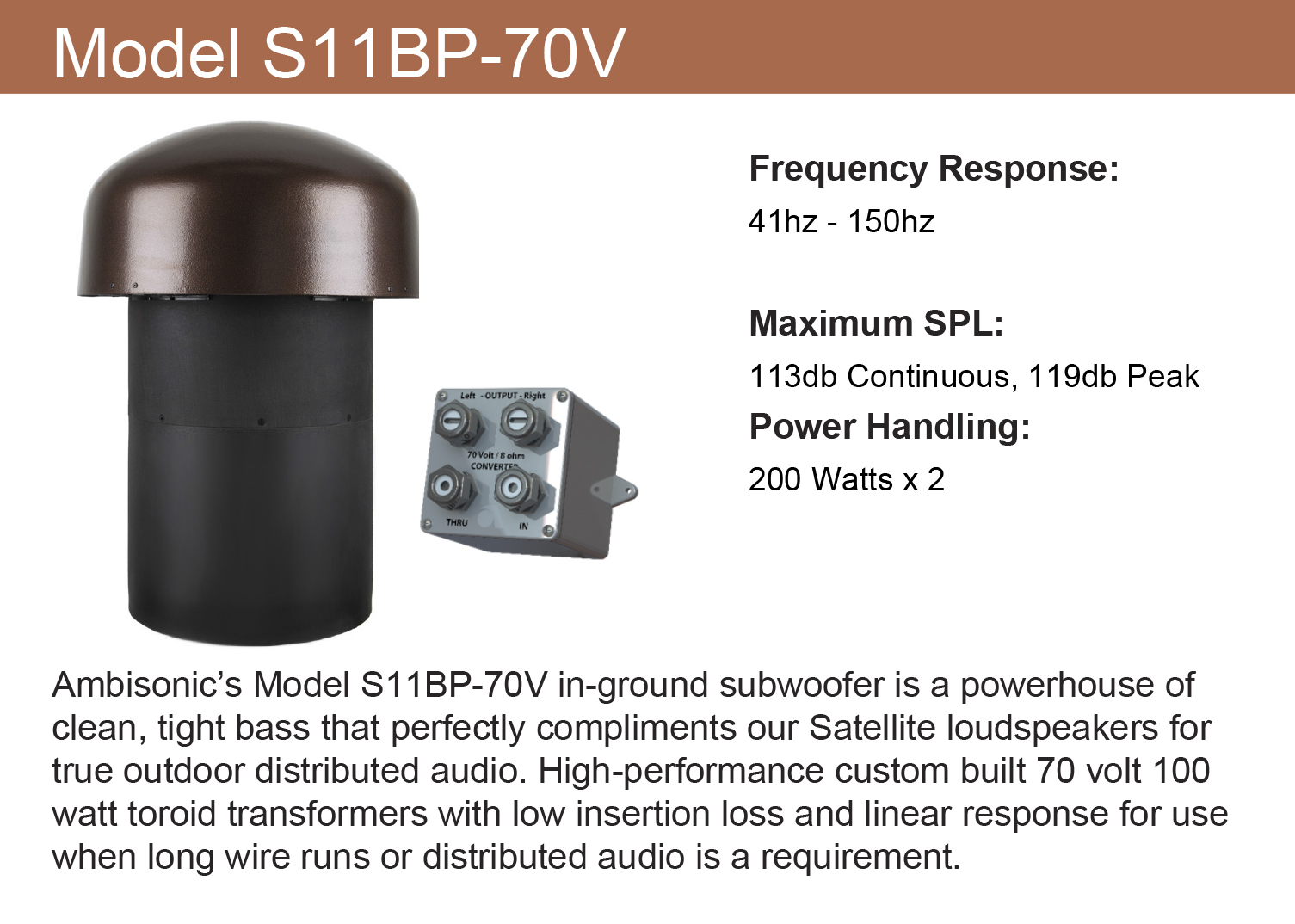 Model S11BP-70V Rev A